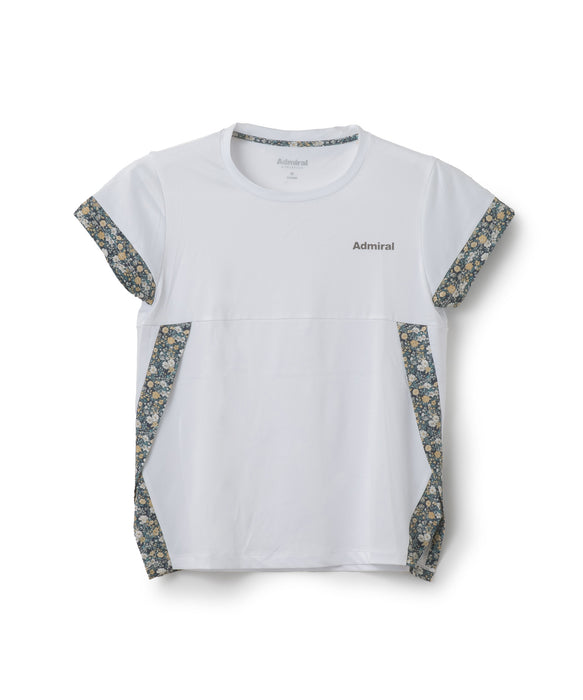 フラワープリントサイドスリット TEE ATLA619
