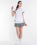 フラワープリントサイドスリット TEE ATLA619