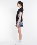 フラワープリントサイドスリット TEE ATLA619